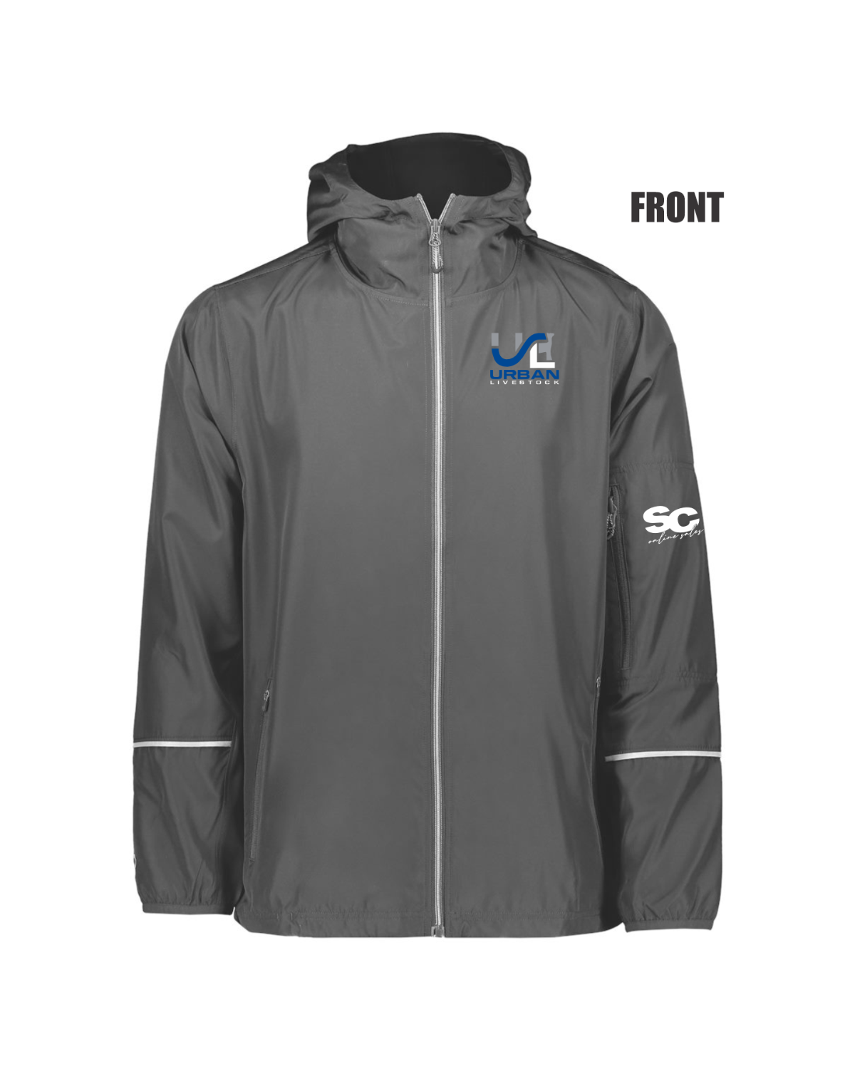 Packable Full Zip Rain Jacket - Adult (Urban)