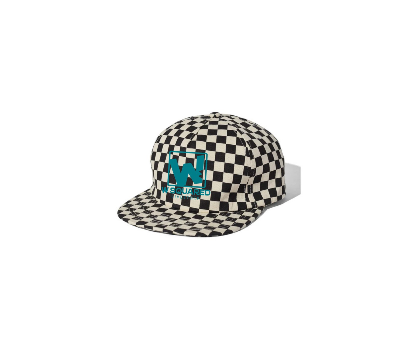 Checkered 5 Panel Flat Bill (W Squared)
