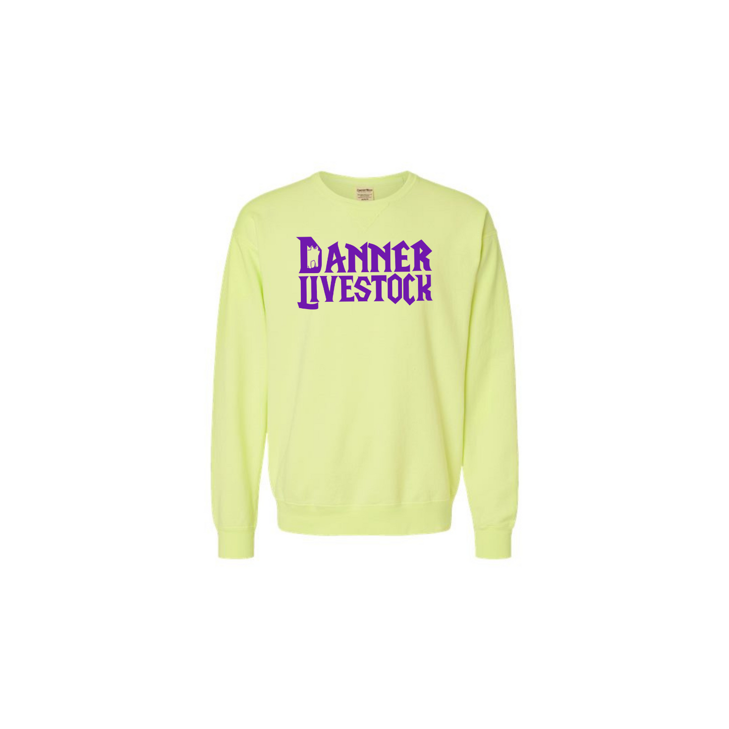 Chic Lime Garment-Dyed Crewneck Sweatshirt - Adult (Danner)