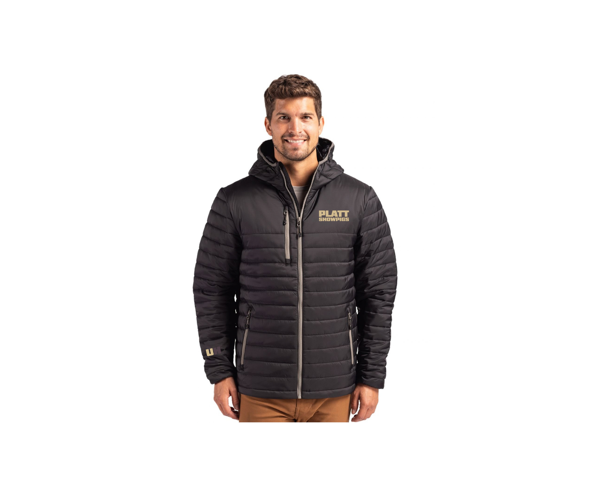 Insulated Puffer Full Zip Hooded Jacket - Adult (Platt)