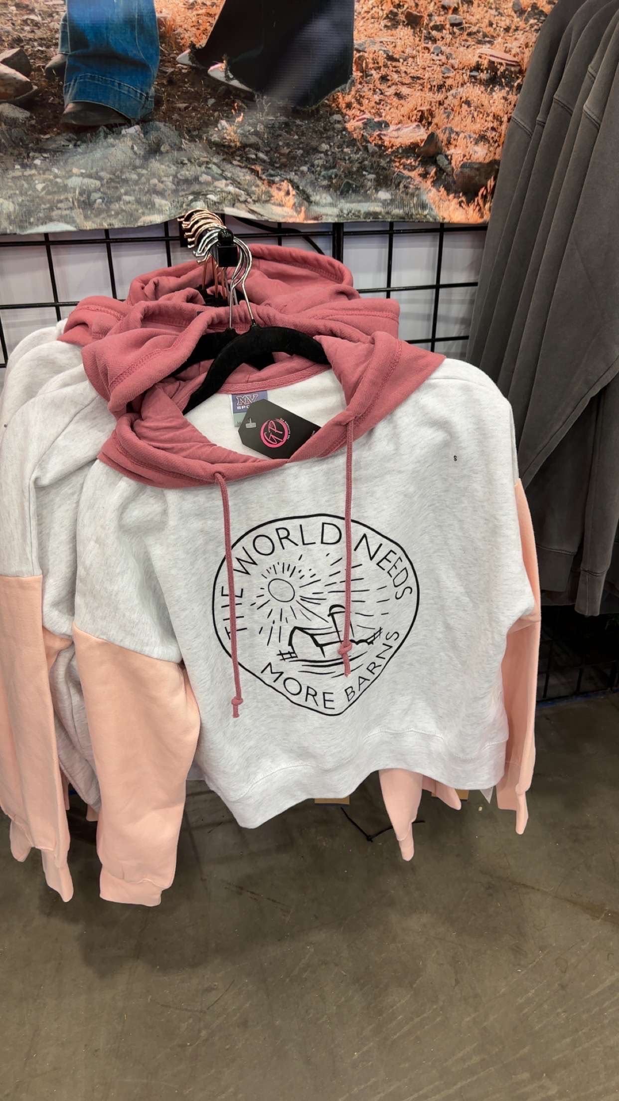 More Barns Women's Colorblocked Crop Hoodie