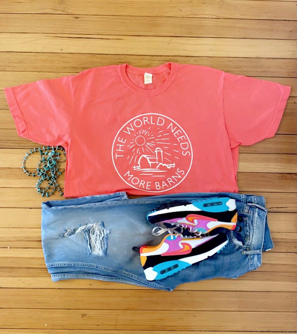 Coral Triblend Short Sleeve - Adult (More Barns)