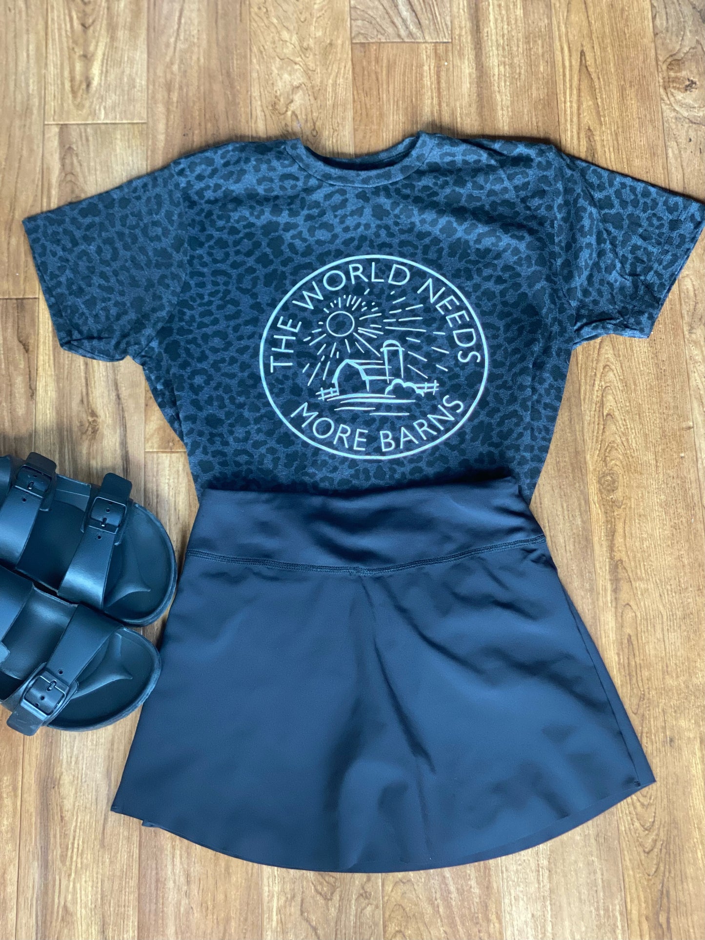 Black Leopard Triblend Tee - More Barns (Adult & Youth)
