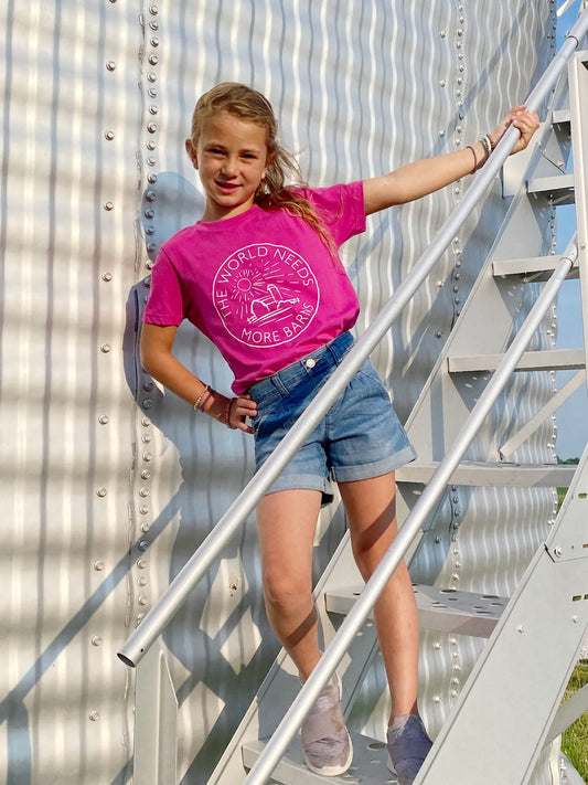 Berry Pink Triblend Tee - More Barns (Adult & Youth)