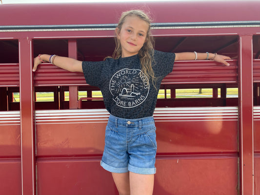 Black Leopard Triblend Tee - More Barns (Adult & Youth)