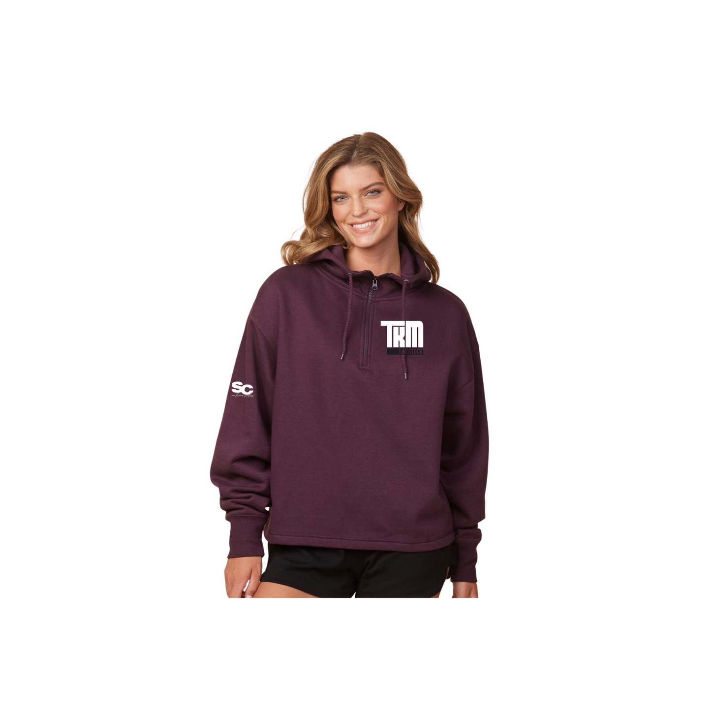 Ladies Boxy Quarter Zip - Ladies (TKM)