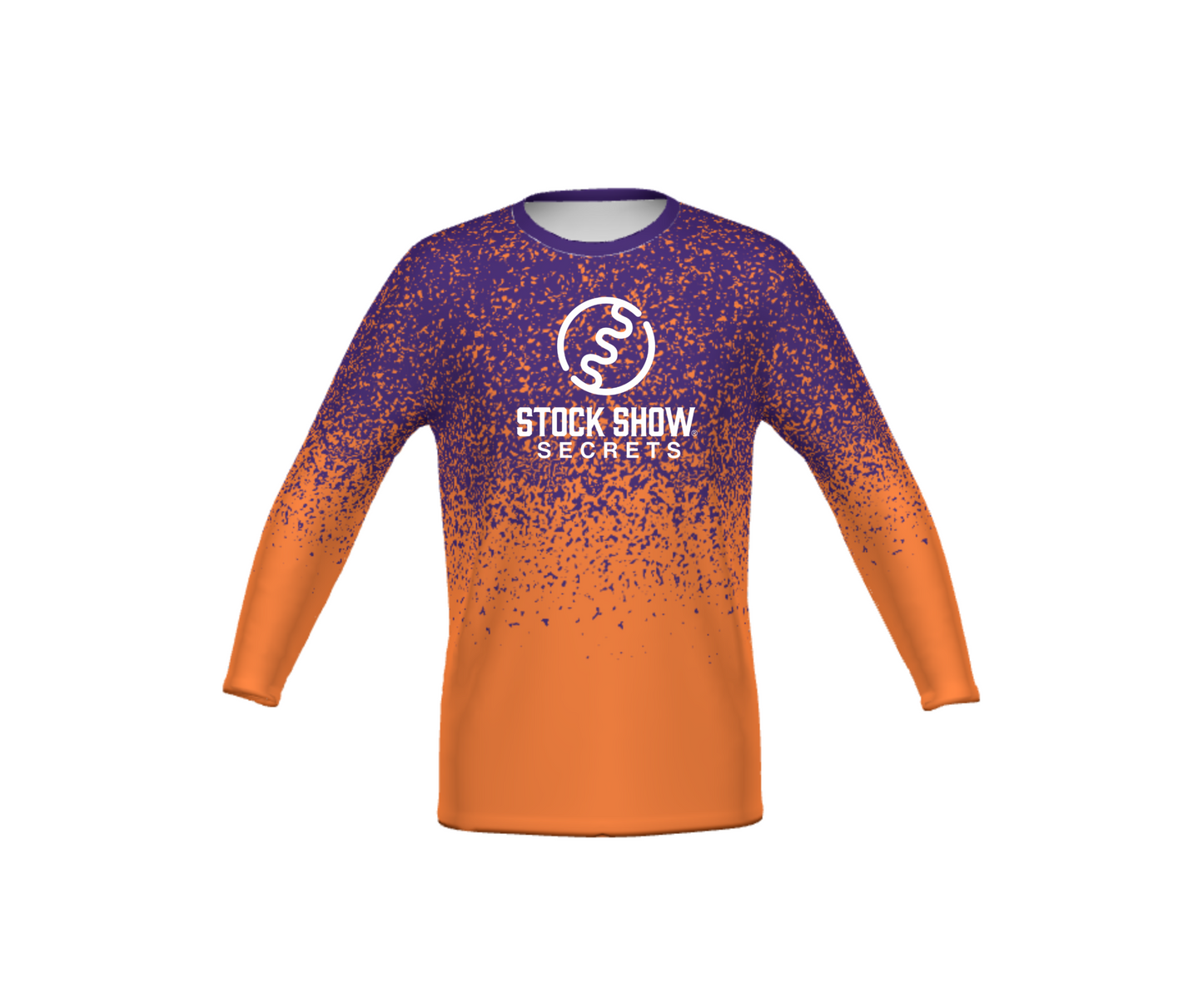 Orange & Purple Spec Sublimated Polyester Long Sleeve - Adult & Youth (SSS)