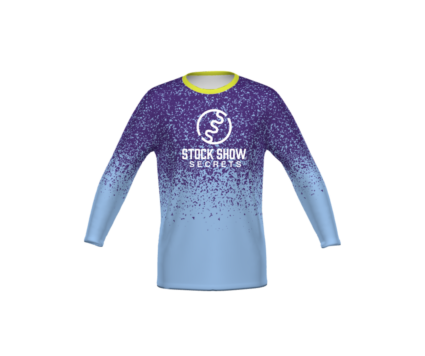 Blue & Purple Spec Sublimated Polyester Long Sleeve - Adult & Youth (SSS)