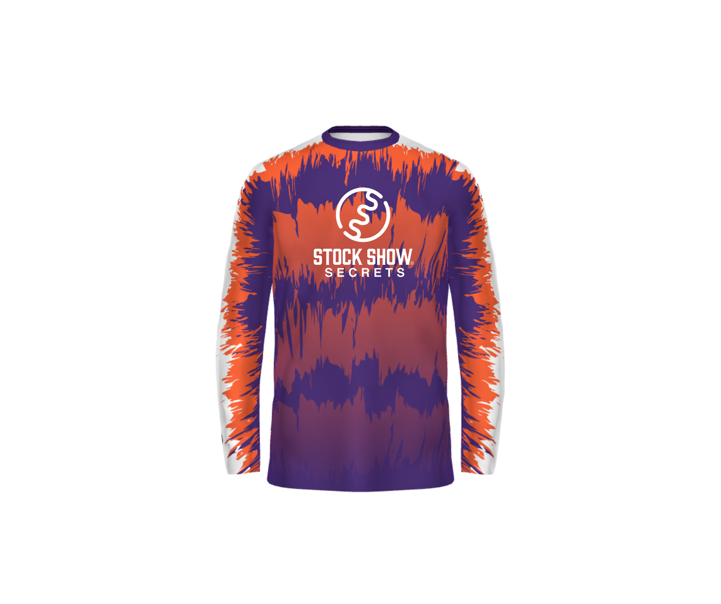 Purple & Orange Paint Sublimated Polyester Long Sleeve - Adult & Youth (SSS)