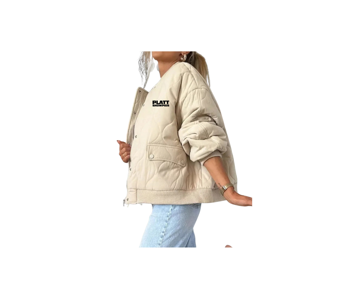 Ladies Quilted Bomber Jacket - Ladies (Platt)