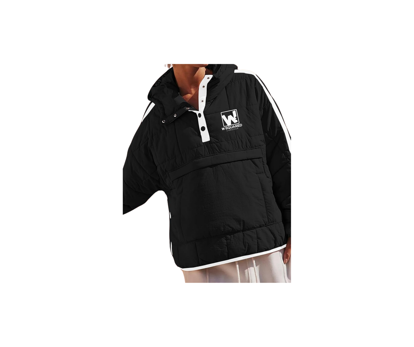 Ladies Oversized Quilted Pullover Puffer Jacket - Ladies (W Squared)