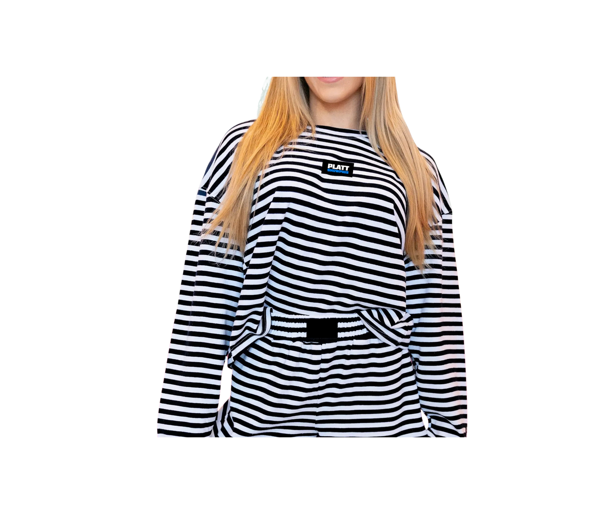 Ladies Stripe Longsleeve Top - Ladies (Platt)