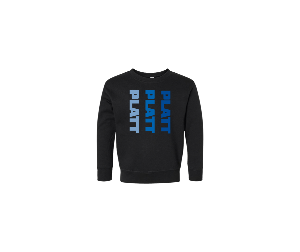Black Toddler Fleece Crewneck Sweatshirt - Toddler (Platt)