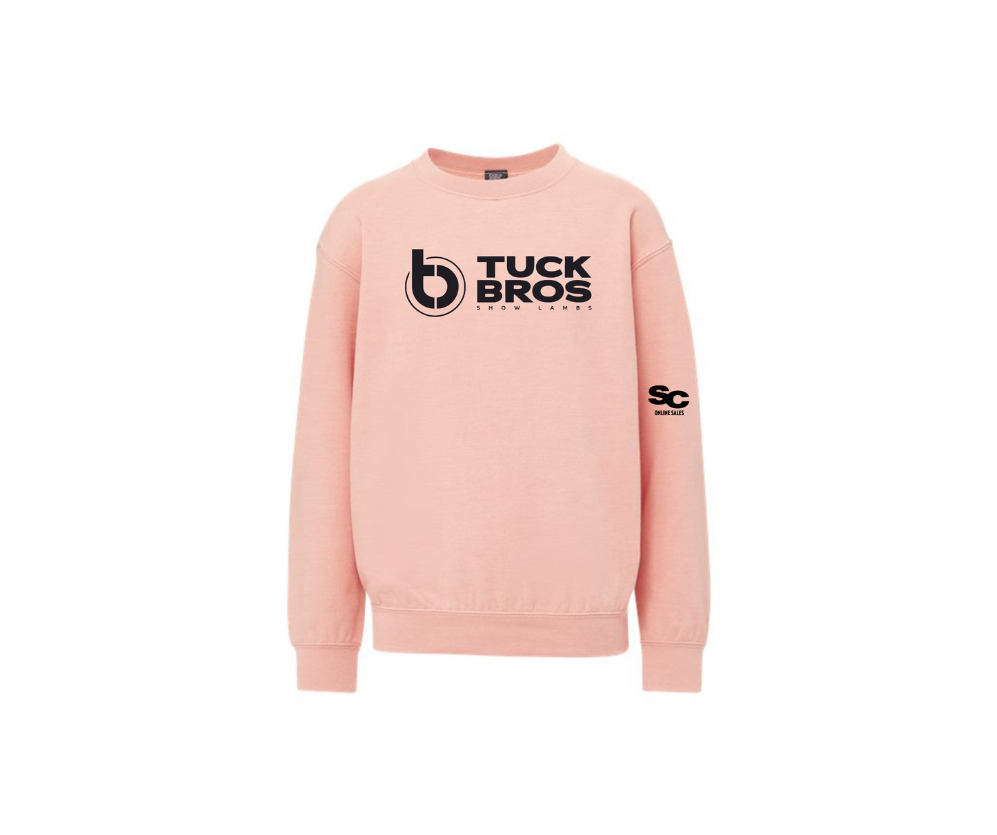 Youth Cameo Pink Crewneck Sweatshirt - Youth (Tuck)