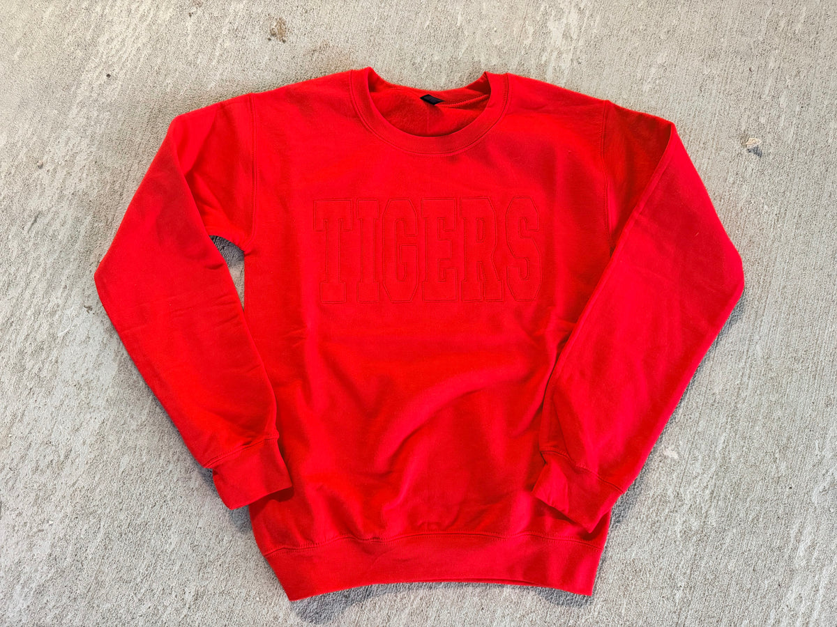 Monochrome Embroidered Crew PRE-ORDER {Tigers}