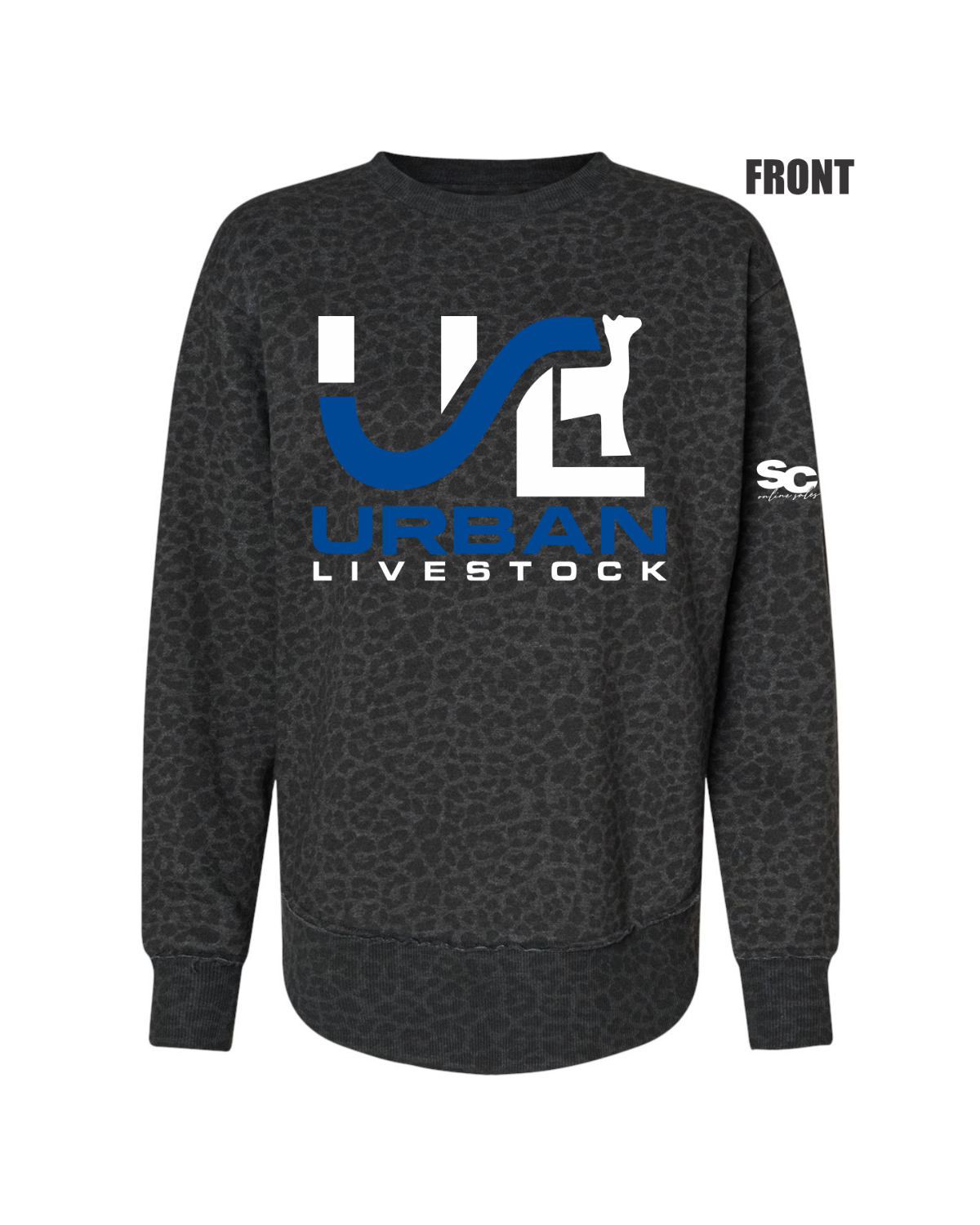 Ladies Cheetah Crewneck Sweatshirt - Ladies (Urban)