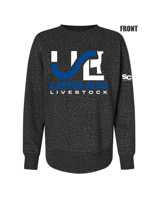 Ladies Cheetah Crewneck Sweatshirt - Ladies (Urban)