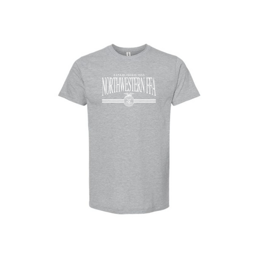 Heather Gray Tultex Short Sleeve Tee - Adult & Youth (Northwestern)