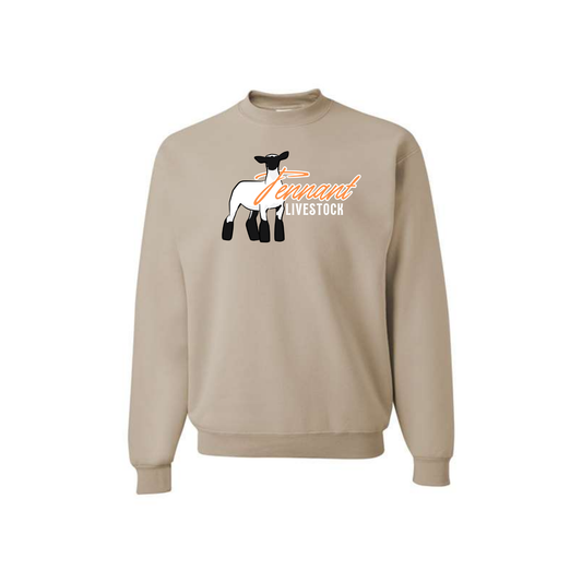 Sandstone Jerzees Crewneck Sweatshirt - Adult & Youth (Tennant)