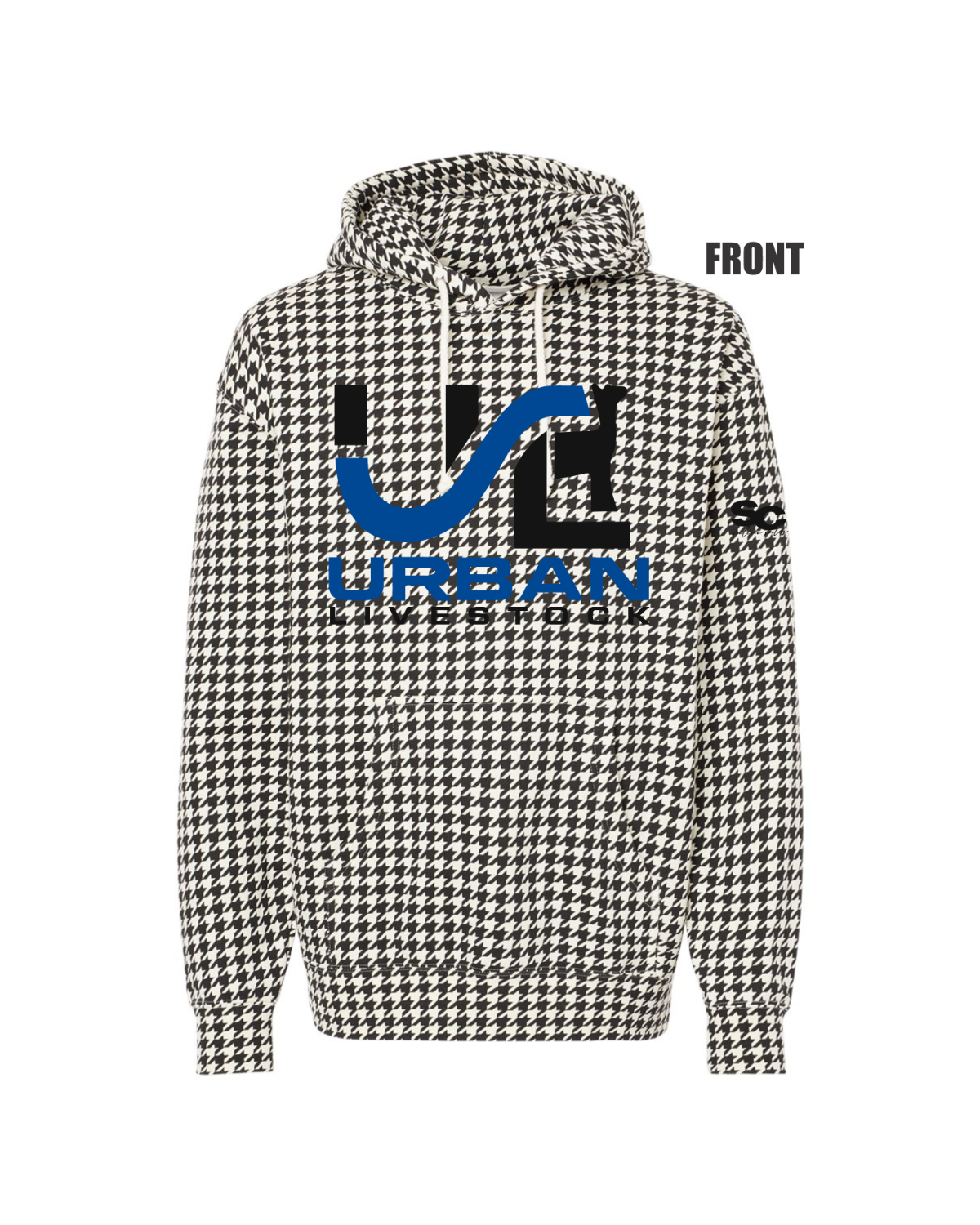 Houndstooth Heavyweight Hooded Sweatshirt- Adult (Urban)