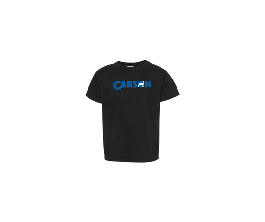 Youth Black Garment-Dyed T-Shirt - Youth (Carson)