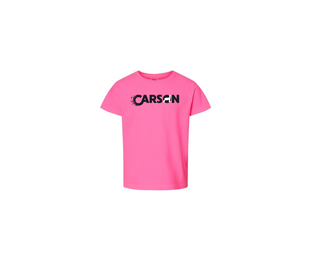 Youth Neon Pink Garment-Dyed T-Shirt - Youth (Carson)