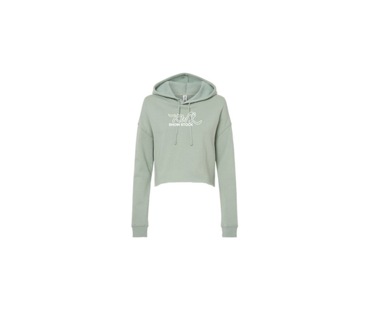 Sage Ladies Lightweight Crop Hooded Sweatshirt - Ladies (KWL)