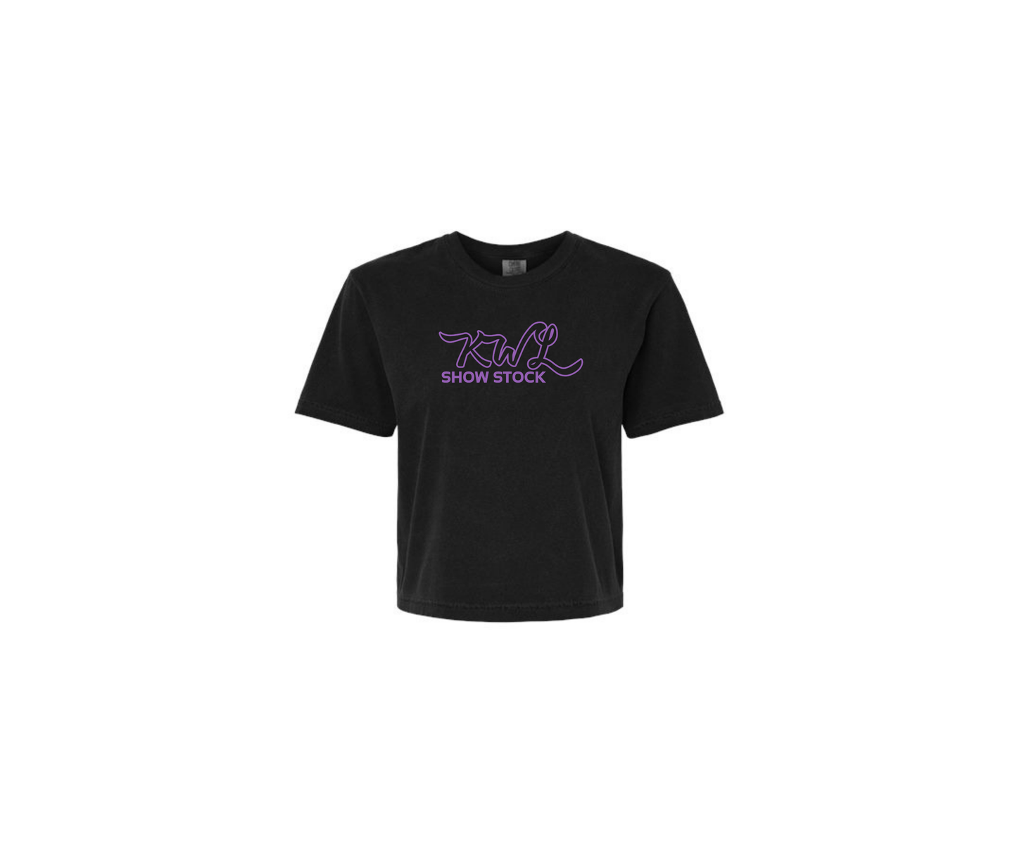 Ladies Black Boxy Tee - Ladies (KWL)