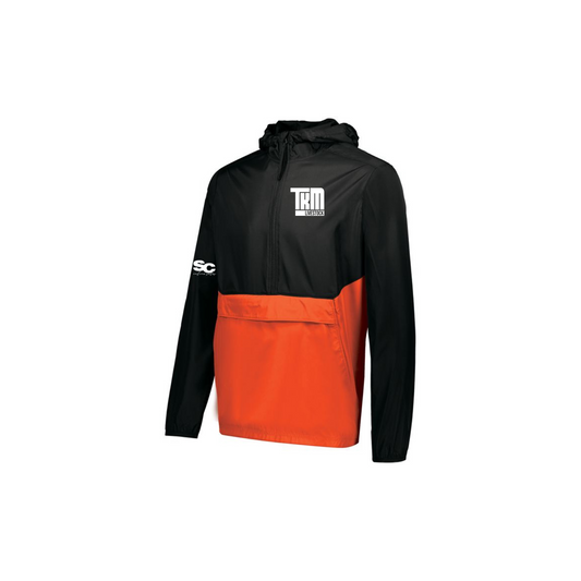 Black/Orange Pullover Windbreaker - Adult (TKM)