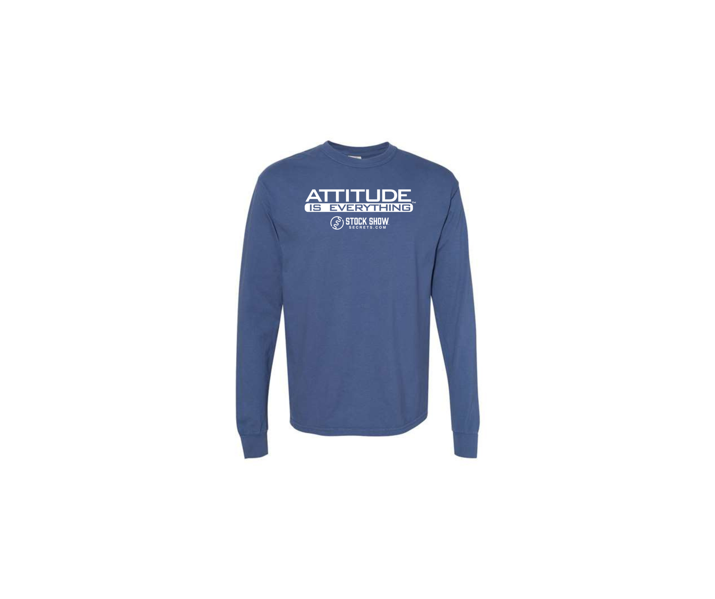 China Blue Garment-Dyed Long Sleeve - Adult & Youth (SSS)