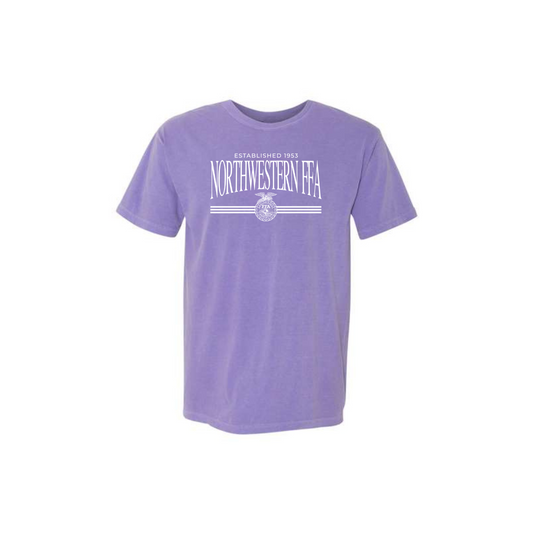 Violet Comfort Colors Tee - Adult & Youth (Northwestern)