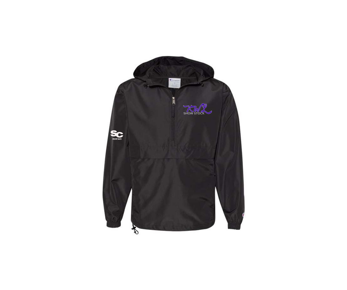 Black Windbreaker Anorak Pullover - Adult & Youth (KWL)