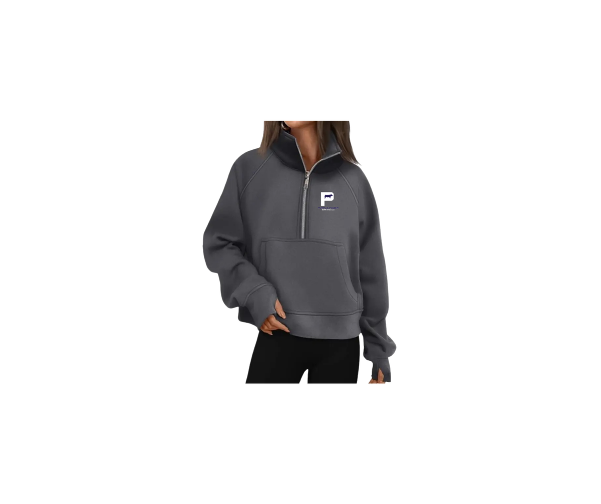 Ladies Half Zip Fleece Pullover (Purple Power)