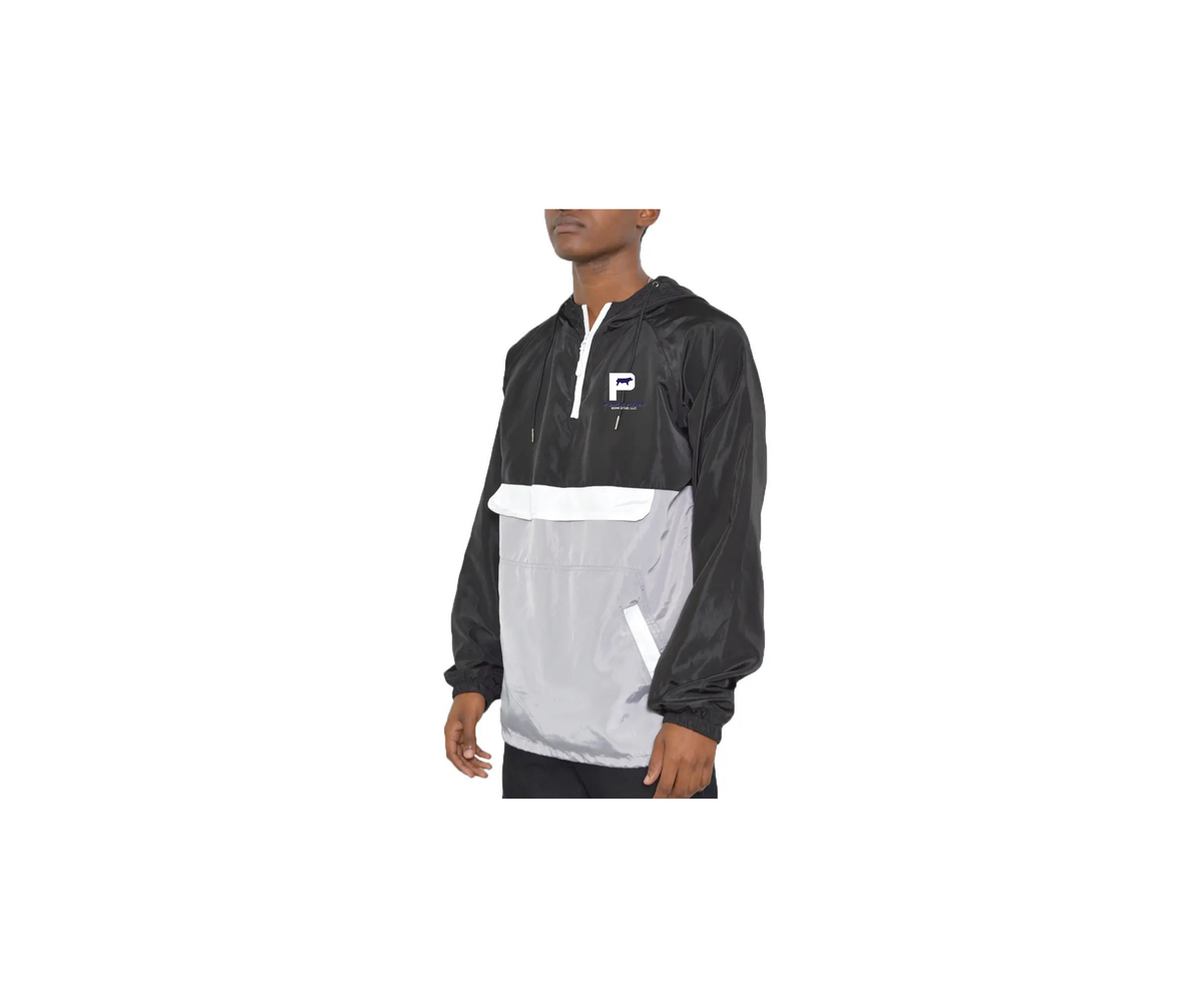 Color Block Anorak Jacket Pullover Windbreaker - Adult (Purple Power)