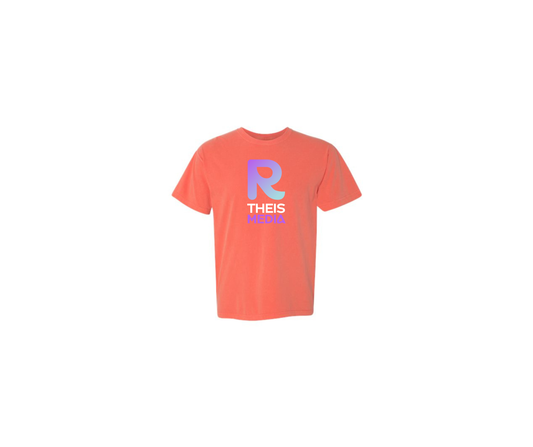 Bright Salmon Garment Dyed T-Shirt - Adult (Theis)