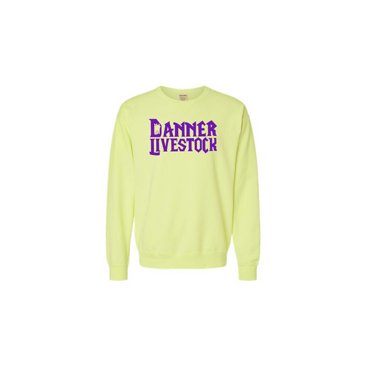 Chic Lime Garment-Dyed Crewneck Sweatshirt - Adult (Danner)