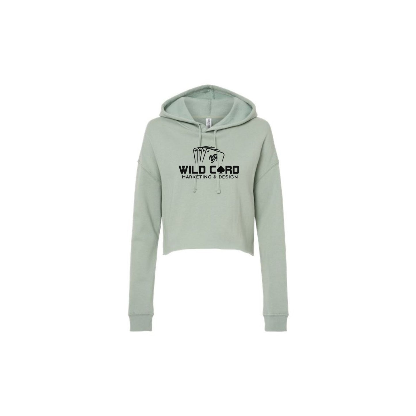 Ladies Cropped Hooded Sweatshirt - Ladies (Wild Card)