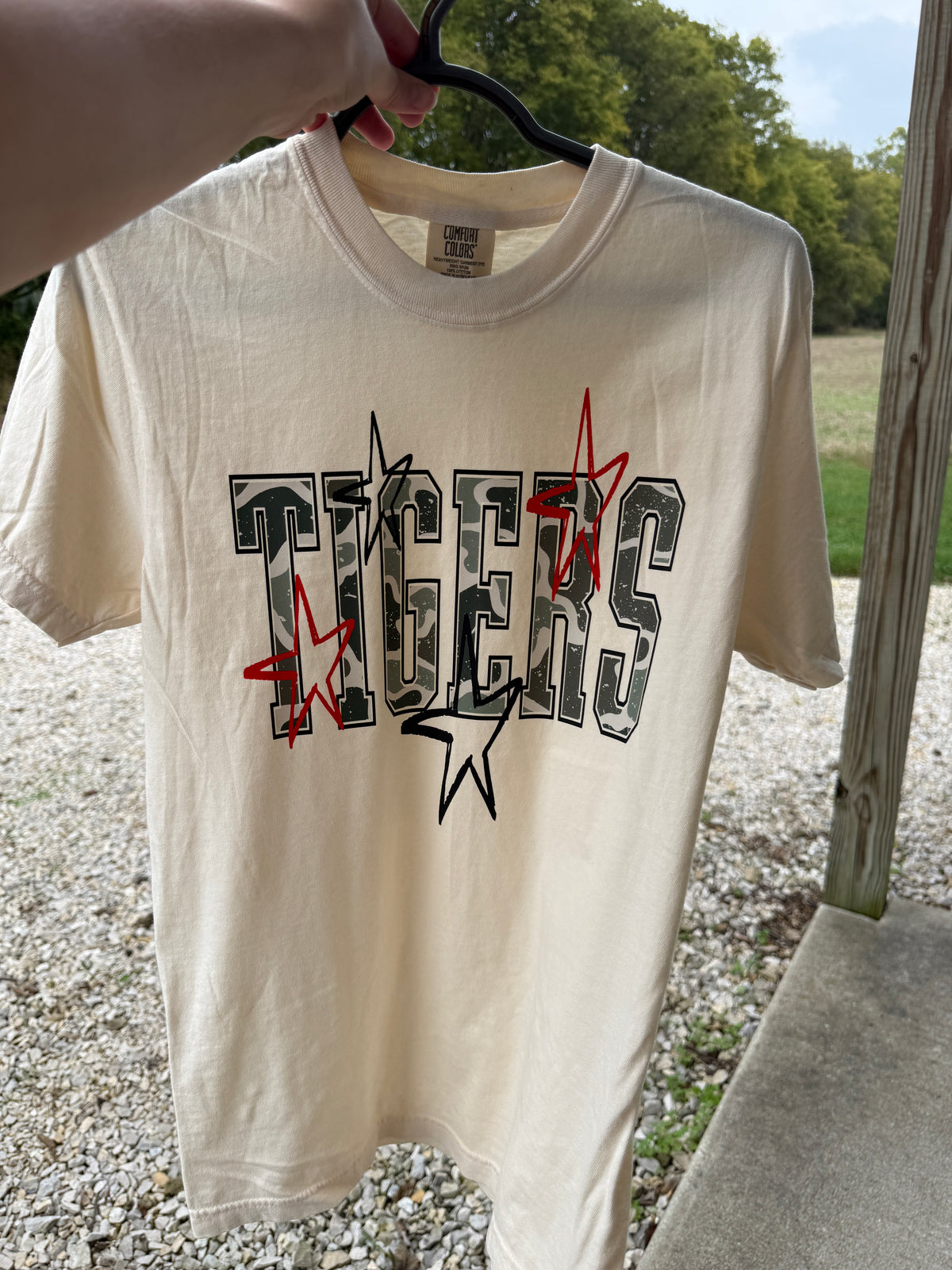 Camo Stars Tigers Comfort Colors Tee