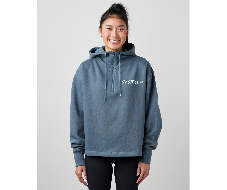 Ladies Boxy Quarter Zip Hoodie {SVS}