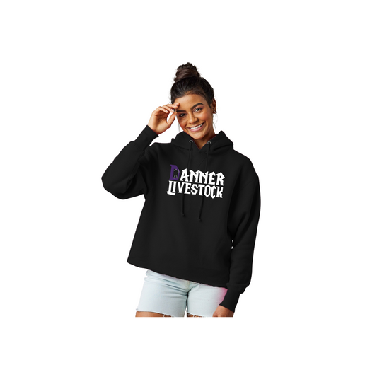 Black Ladies Heavyweight Boxy Hoodie - Ladies (Danner)