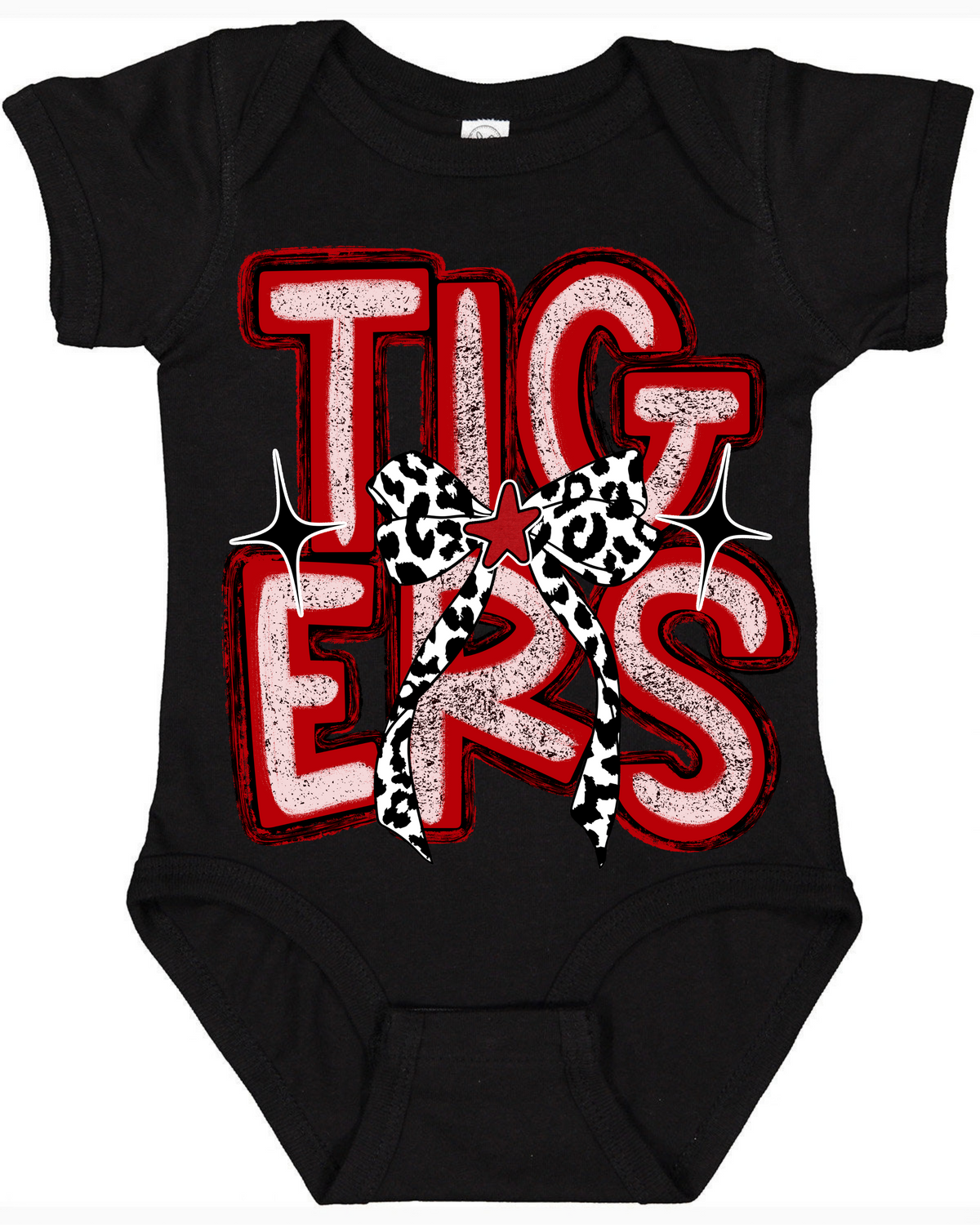 Infant Tiger Bow Onesie {Tiger Gear}