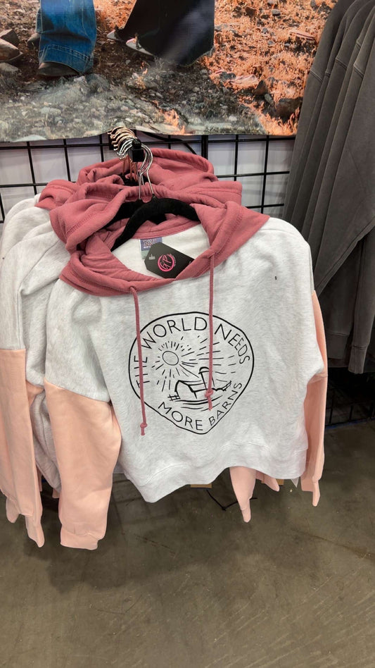 More Barns Women's Colorblocked Crop Hoodie