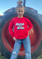 Red Raised in a Barn Crewneck - Youth (More Barns)