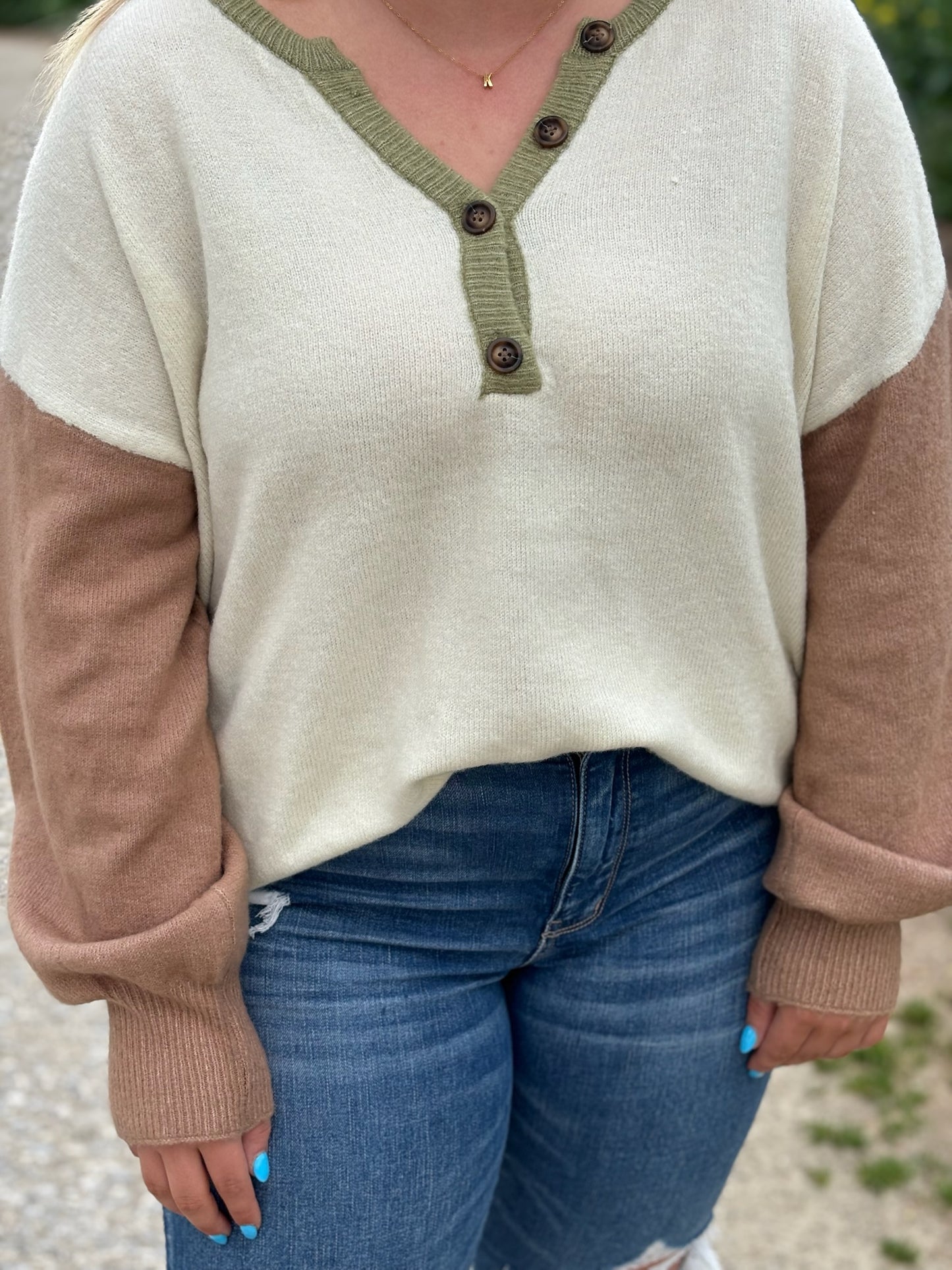 Button Top Sweater