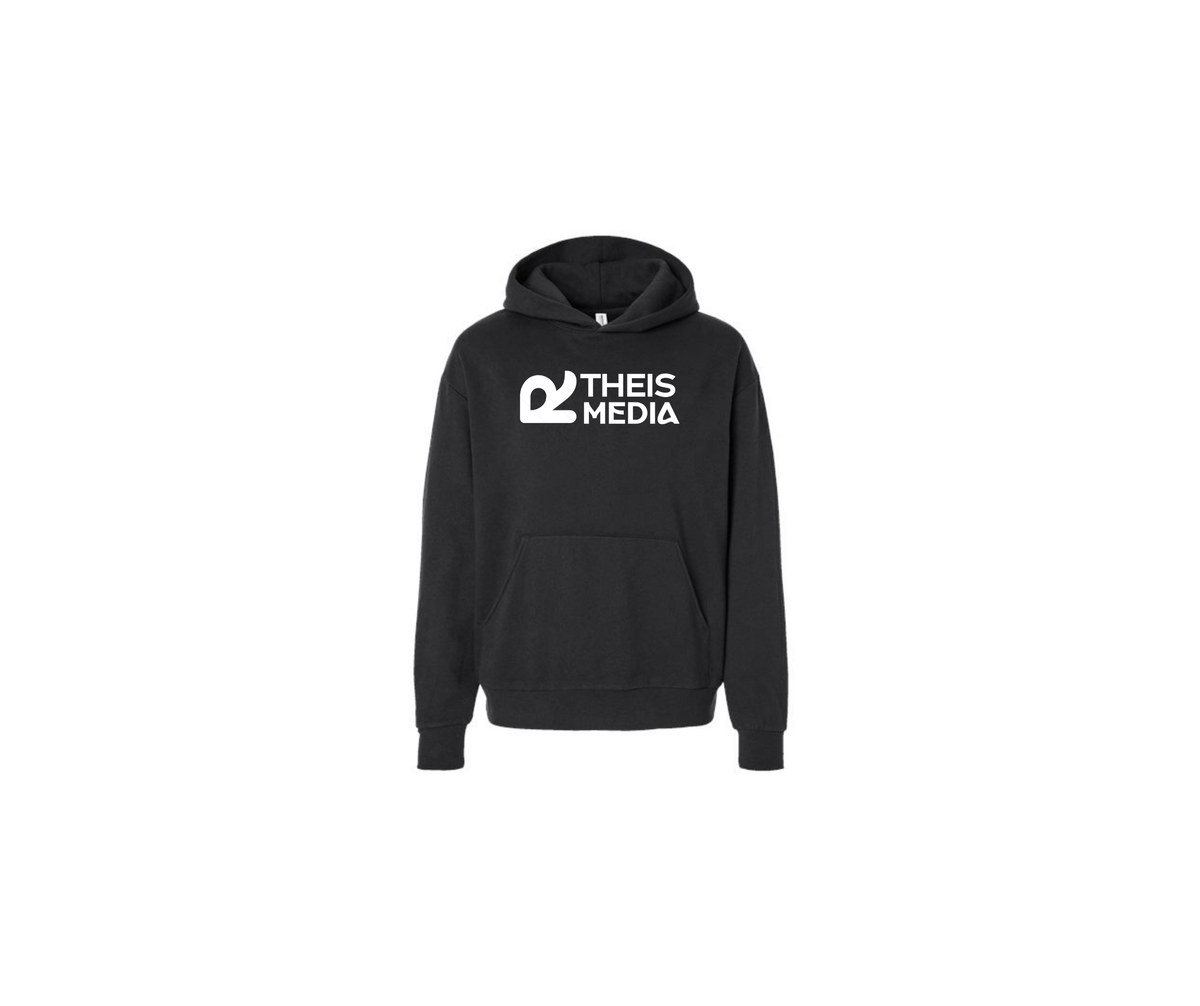 Black Midweight Hooded Sweatshirt - Adult & Youth (RTheis)