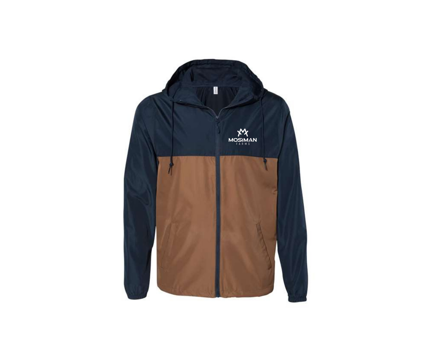 Navy/Saddle Lightweight Full-Zip Jacket  - Adult (Mosiman) (Copy)