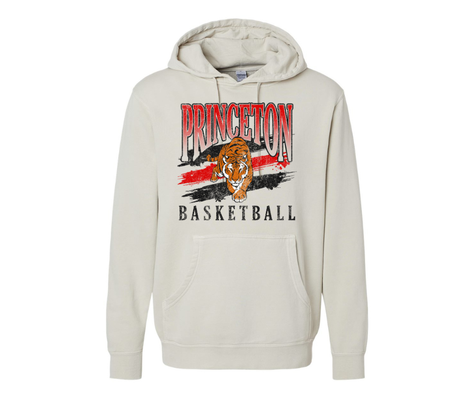 Vintage Independent Garment Dyed Hoodie {Tiger Basketball}