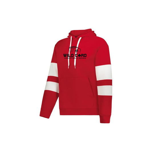 Red/White Hooded Sweatshirt  - Adult (Wild Card)
