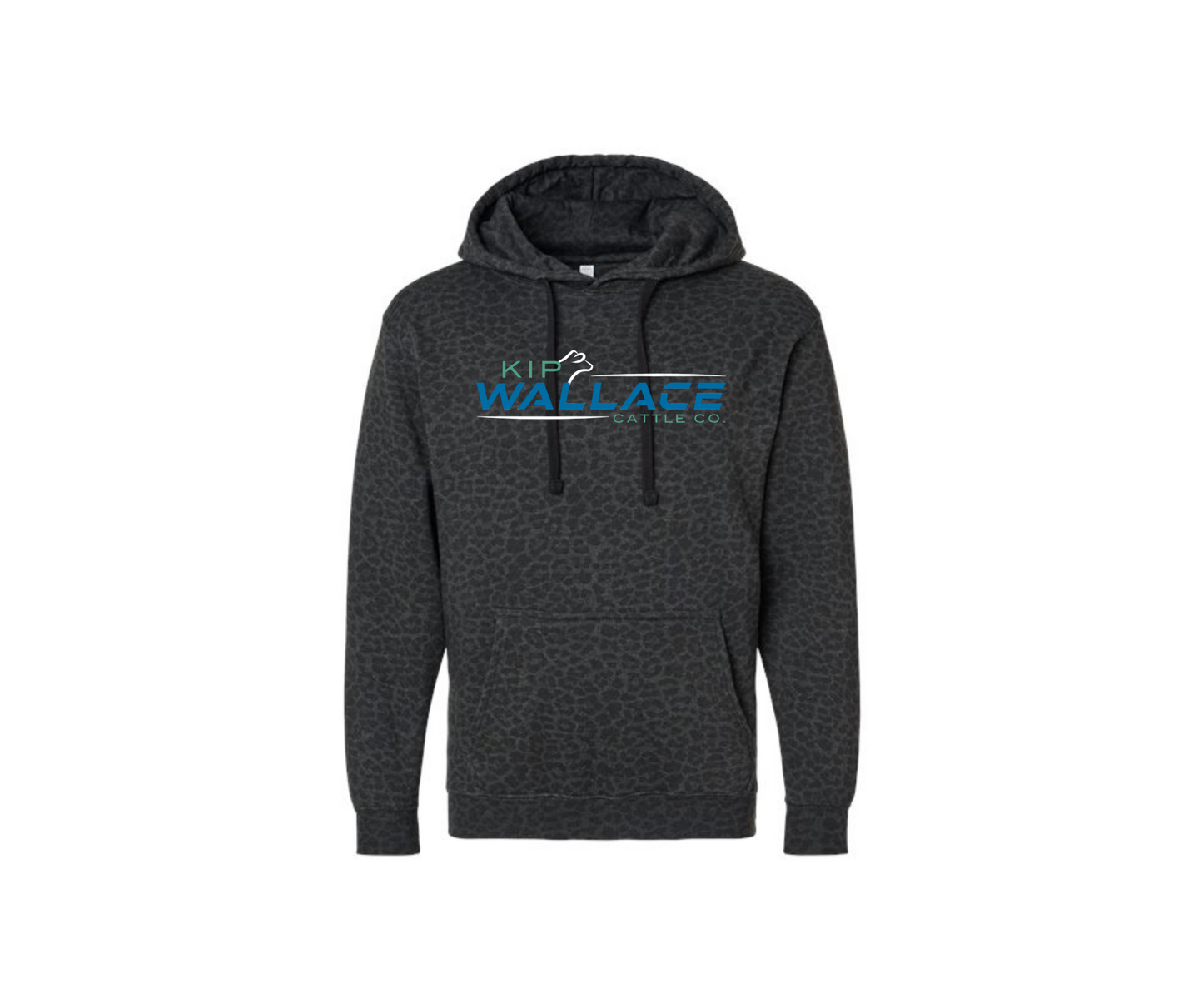 Black Leopard Fleece Hoodie - Adult & Youth (Kip Wallace)