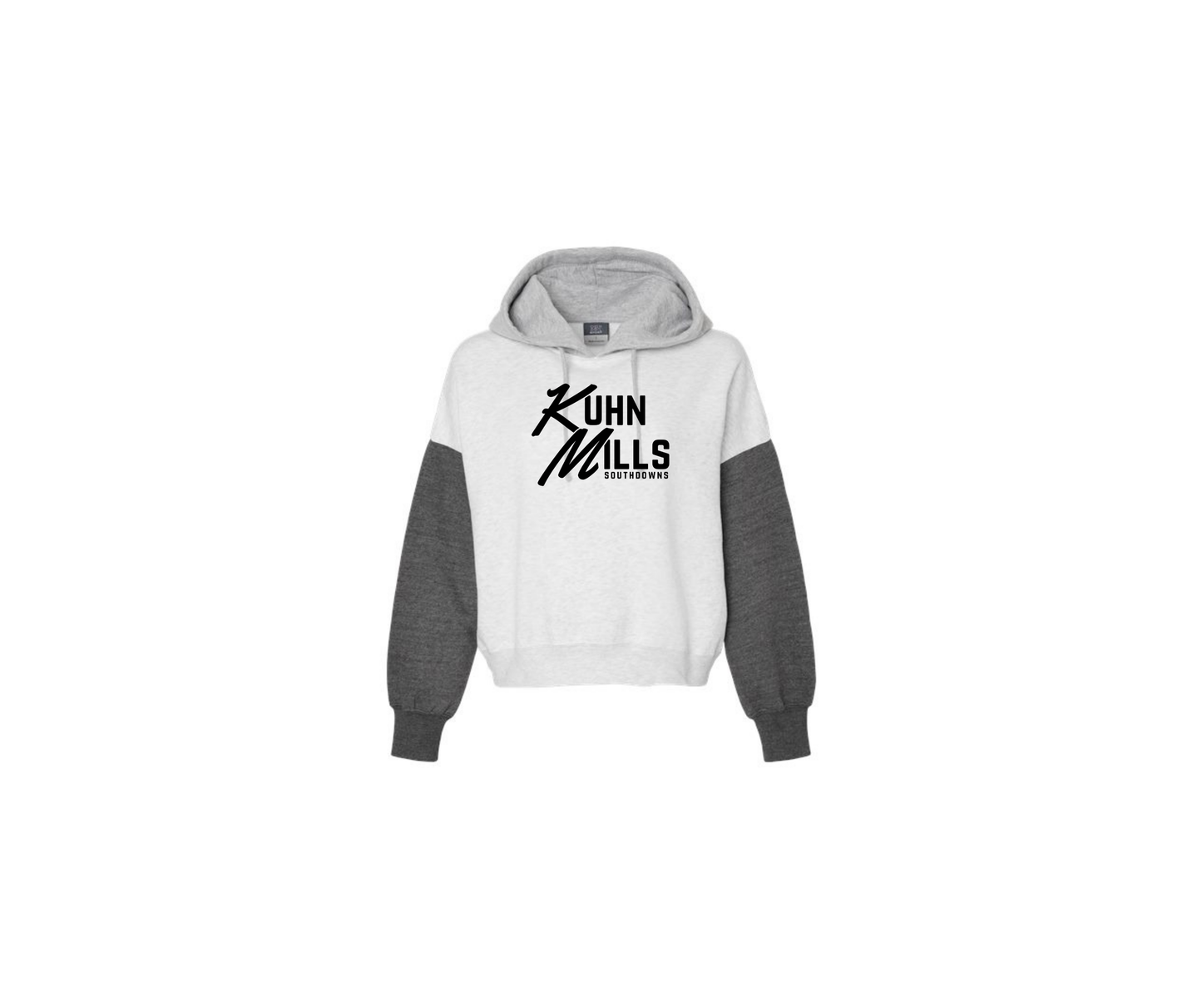 Ladies Colorblocked Crop Hooded Sweatshirt - Ladies (Kuhn Mills)